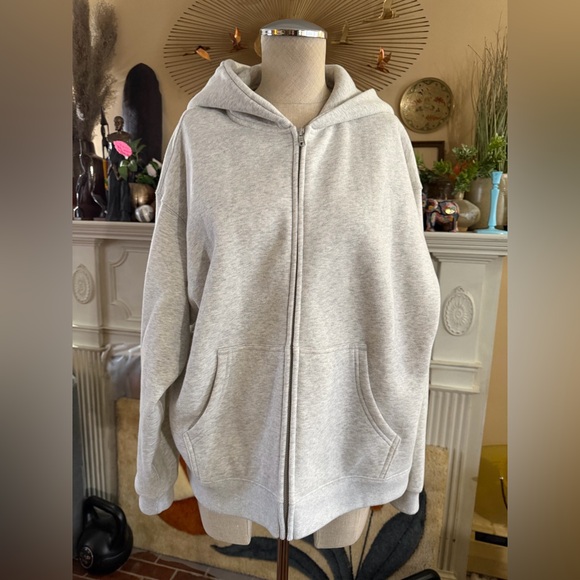 Quince Everyday Fleece Full-Zip Hoodie in Light Heather Grey XL - Picture 8 of 16